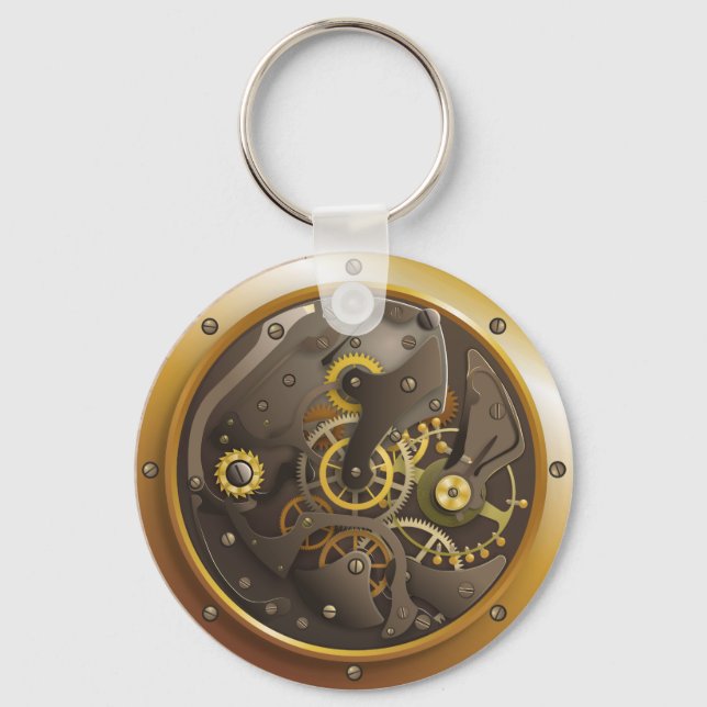 Steampunk Uhr Nyckelring (Framsida)