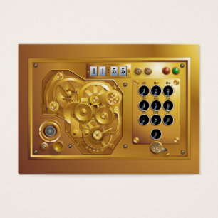 Steampunk Uhr Visitkort