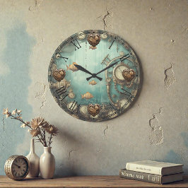 Steampunk Under Water Wall Clock Stor Klocka