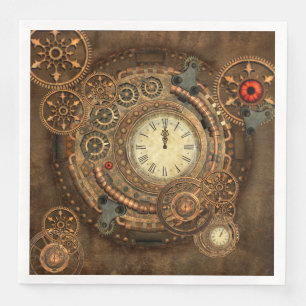 Steampunk, underbart klockverk pappersservett