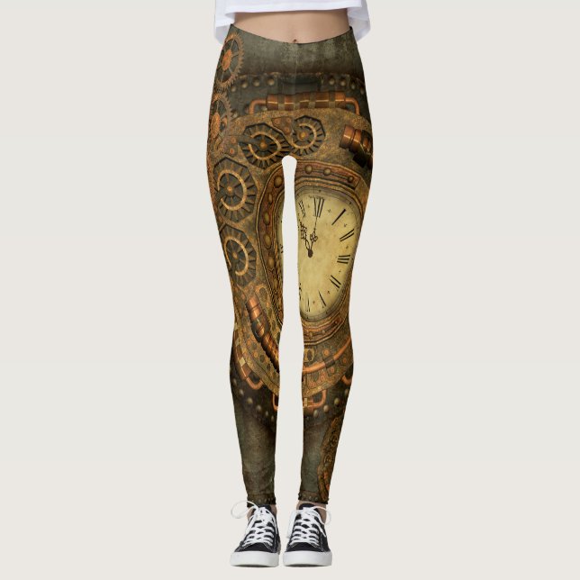 Steampunk underbart urverk leggings (Framsida)