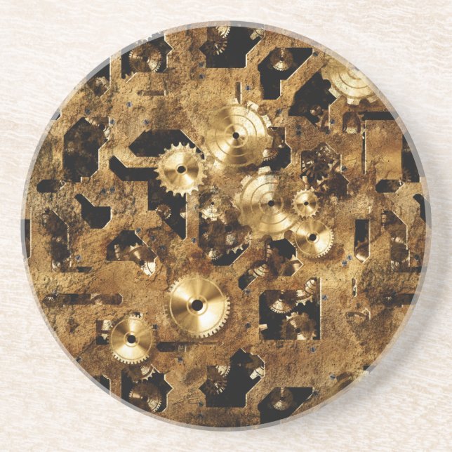Steampunk Underlägg Sandsten (Framsidan)