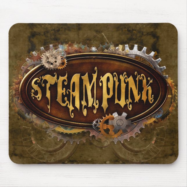 Steampunk undertecknar Mousepad Musmatta (Framsidan)