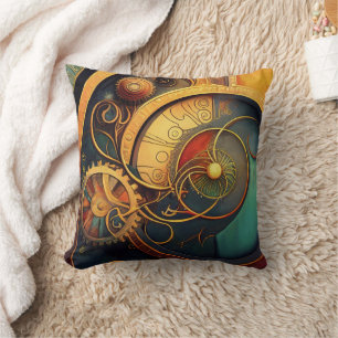Steampunk Urverk Abstrakt Design Kudde