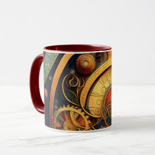 Steampunk Urverk Abstrakt Design Mugg