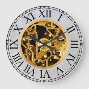 Steampunk urverk stor klocka