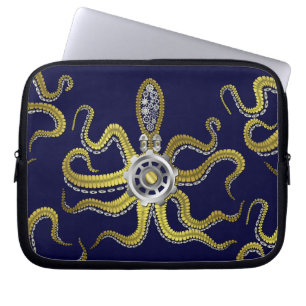 Steampunk utrustar bläckfisken Kraken Laptop Sleeve