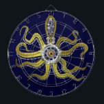 Steampunk utrustar bläckfisken Kraken Piltavla<br><div class="desc">Detta tentacled steampunkhavsmonster har åtta binda-något liknande guld- bihang,  ett centralsilver utrustar,  och överflöd av utrustar och kasta i sig danande upp dess huvud,  ögon och sugkoppar. Det är en robotbläckfisk/kraken,  ett metallmaskinmonster för någon som gillar geeky science fiction-/fantasivarelser. Mörk blått bakgrundsfärg är anpassadet.</div>