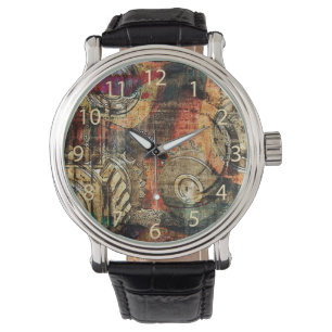 steampunk utrustar collage armbandsur