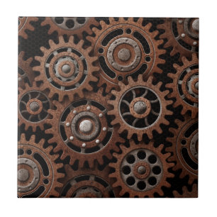 Steampunk utrustar kakelplatta