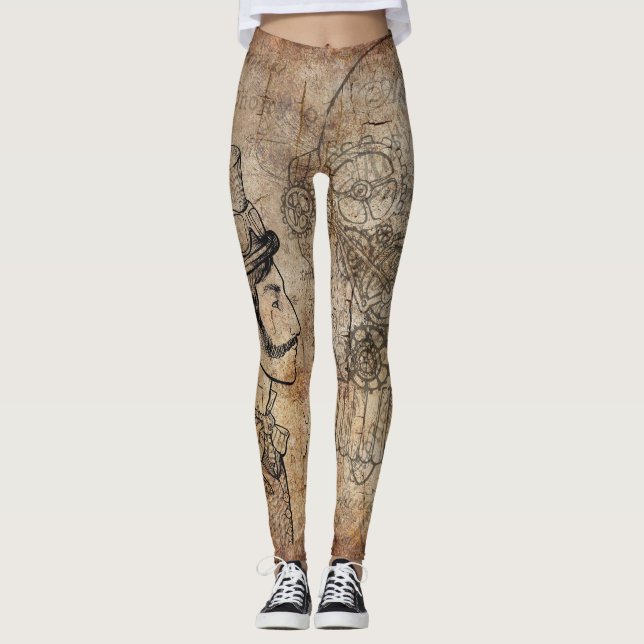 Steampunk utrustar konst leggings (Framsida)