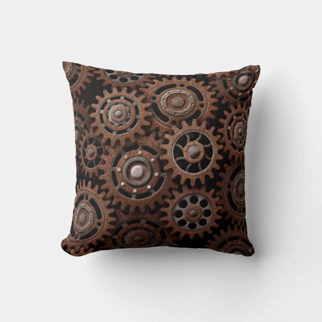 Steampunk utrustar kudde (Framsida)