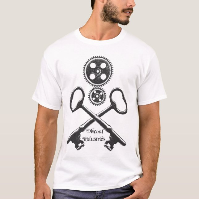 Steampunk utrustar och stämm den förstörda t-shirt (Framsida)
