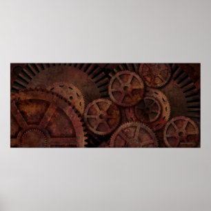 Steampunk utrustar poster