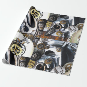 steampunk utrustar SciFi för fantasi för Presentpapper