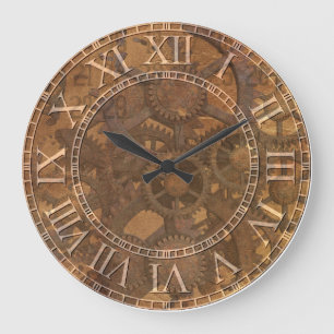 Steampunk utrustar stor klocka