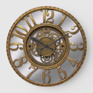 Steampunk utrustar stor klocka