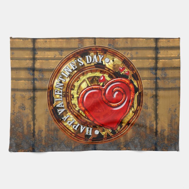 Steampunk Valentine 1A Kitchen Towels Kökshandduk (Horisontell)