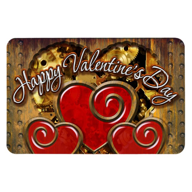 Steampunk Valentine 3 Premium Magnet (Horisontell)