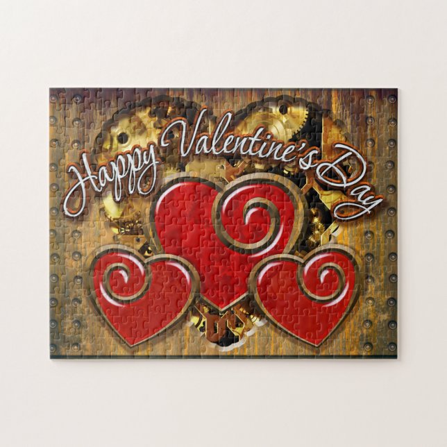 Steampunk Valentine 3 Puzzle Pussel (Horisontell)