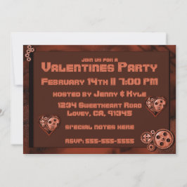 Steampunk Valentines Party Inbjudningar