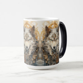 Steampunk Varg Solarpunk Magisk Mugg