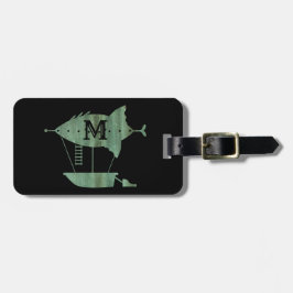 Steampunk Verdigris Bronze Airship Anpassningsbar  Bagagebricka