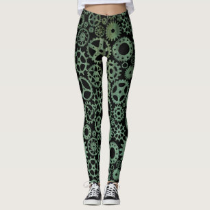 Steampunk Verdigris Bronze Leggings