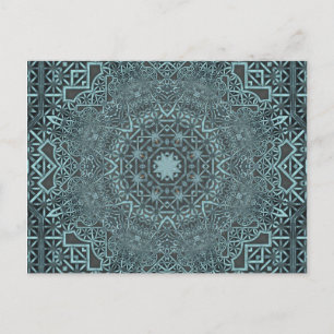 Steampunk Verdigris Lattice Vykort