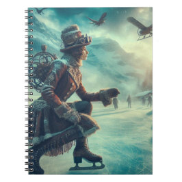 Steampunk Victoransk Fantasy Vinterbudbärare Anteckningsbok