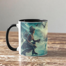 Steampunk Victoransk Fantasy Vinterbudbärare Mugg