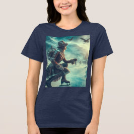 Steampunk Victoransk Fantasy Vinterbudbärare T Shirt