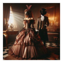 Steampunk Victoransk Fantasykonst Maskerad Fototryck