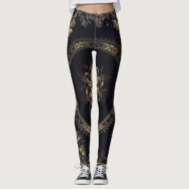 Steampunk Victoria blått/svart Leggings