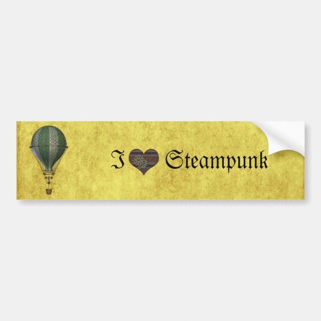 Steampunk Victorian Balloon Bildekal (Framsidan)