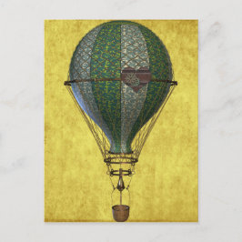 Steampunk Victorian Balloon Vykort