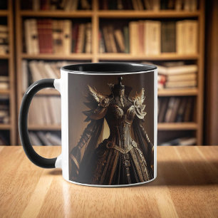 Steampunk Victorian Black och Guld Empress Gown Mugg