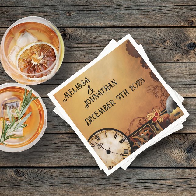 Steampunk Victorian Bröllop Pappersservett (Skapare uppladdad)