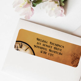 Steampunk Victorian Bröllop Returadress Etikett