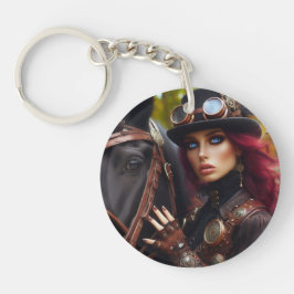 Steampunk Victorian Dam Mörk Rider