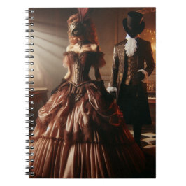 Steampunk Victorian Fantasy Art Maskerad Anteckningsbok