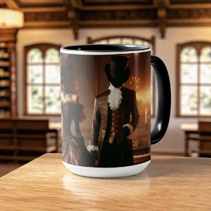 Steampunk Victorian Fantasy Art Maskerad  Mugg
