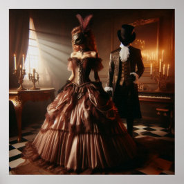 Steampunk Victorian Fantasy Art Masquerade Poster