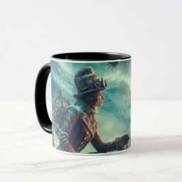 Steampunk Victorian Fantasy Winter Messenger Mugg