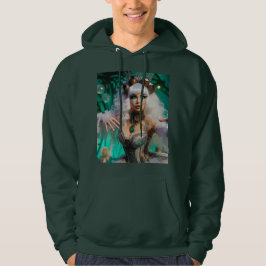 Steampunk Victorian Futuristiska Grönt Dancer Hoodie