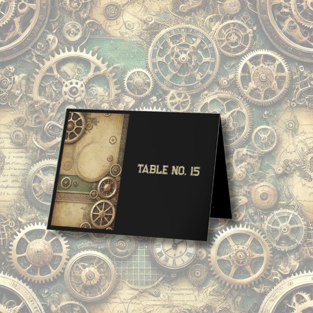 Steampunk Victorian Gearwork Bröllop Bordsnummer (Skapare uppladdad)