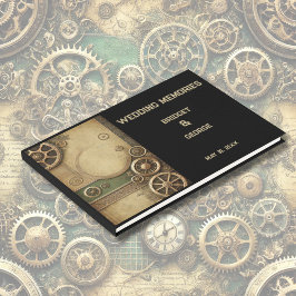 Steampunk Victorian Gearwork Bröllop Gästböcker