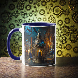 Steampunk Victorian Gothic Scientists Lab Lantern Mugg