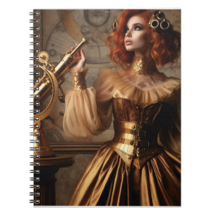 Steampunk Victorian Guld Astronomer Anteckningsbok