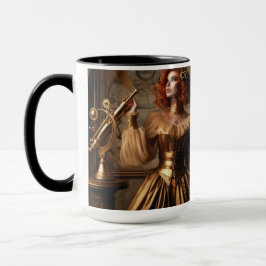 Steampunk Victorian Guld Astronomer Mugg